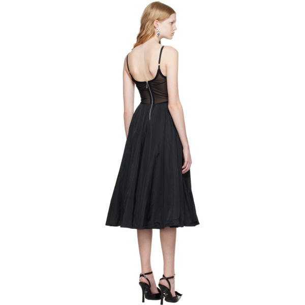  Pristine Black Revolver Midi Dress 231718F054001