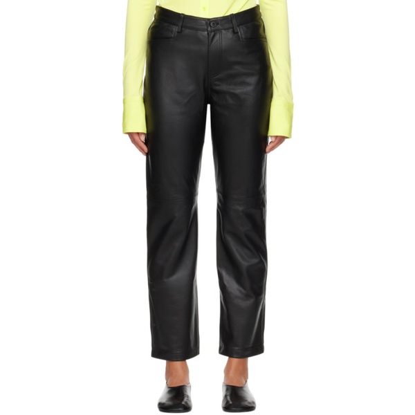  Black 프로엔자 슐러 Proenza Schouler White Label Straight Leather Pants 232288F084002