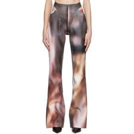 Puppets and Puppets Multicolour Cutout Faux-Leather Trousers 231956F087000