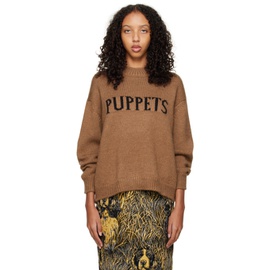 Puppets and Puppets SSENSE Exclusive Brown Puppy Crewneck 222956F096006