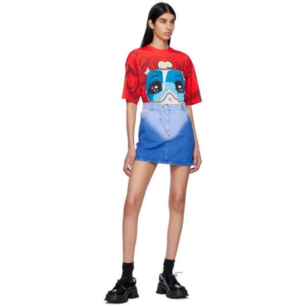 푸시버튼 Pushbutton SSENSE Exclusive Red Goggle Girl T-Shirt 231252F110069