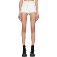 푸시버튼 Pushbutton White Stitched Denim Skort 231252F090031