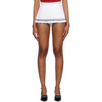 푸시버튼 Pushbutton White Pleated Skort 231252F088021