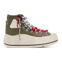 알썰틴 R13 Khaki Double Grommet Kurt Sneakers 241021F127008