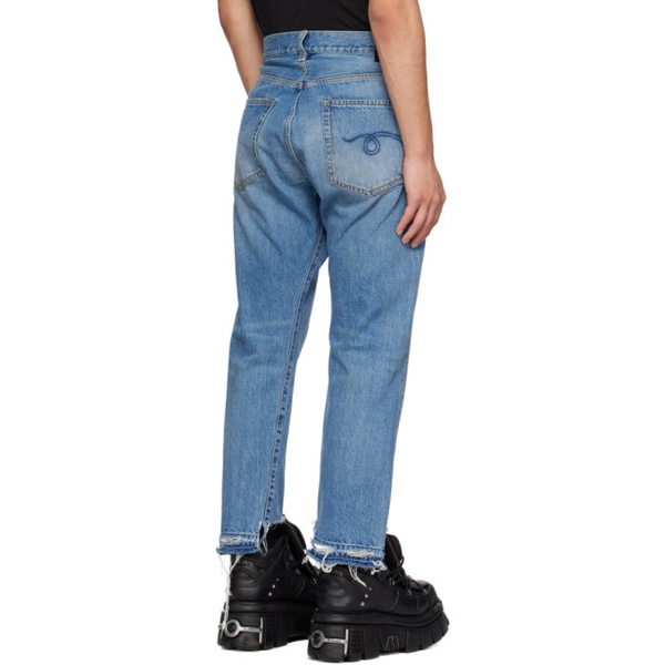  알썰틴 R13 Blue Crossover Jeans 231021M186021