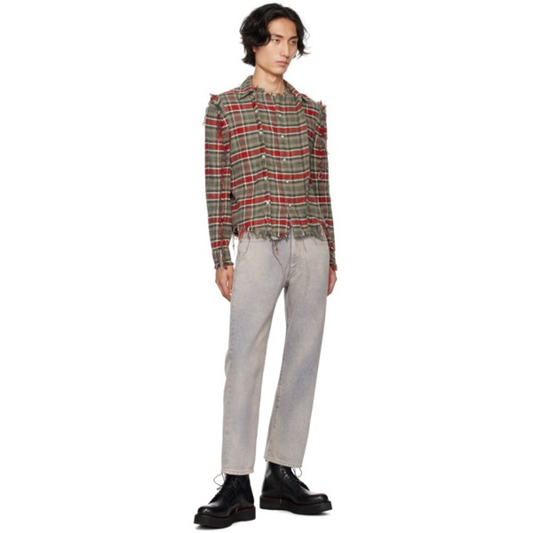  알썰틴 R13 Gray Check Shirt 232021M192021