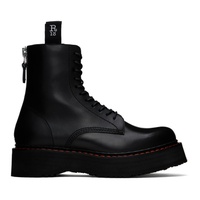 알썰틴 R13 Black Single Stack Boots 242021F113005