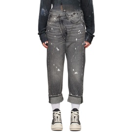 알썰틴 R13 SSENSE Exclusive Black Crossover Jeans 242021F069039