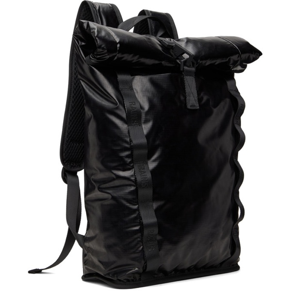  레인스 RAINS Black Sibu Rolltop Backpack 241524M166001