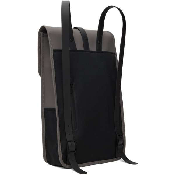  레인스 RAINS Gray Waterproof Backpack 241524M166032