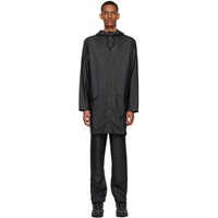 레인스 RAINS Black Polyester Coat 221524M176000