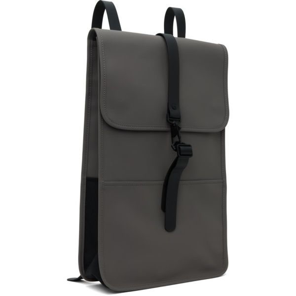  레인스 RAINS Gray Coated Backpack 232524M166015
