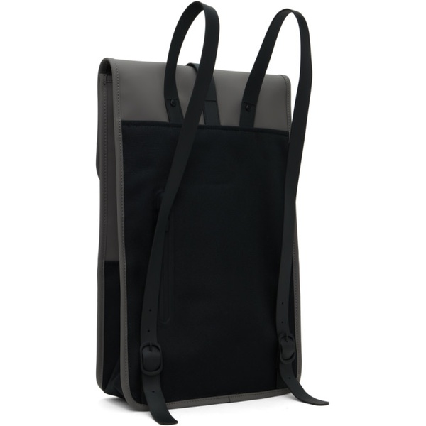  레인스 RAINS Gray Coated Backpack 232524M166015