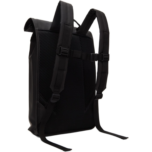  레인스 RAINS Black Rolltop Backpack 232524M166007