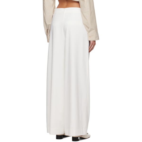  리메인 비르게르 크리스텐센 REMAIN Birger Christensen White Pleated Trousers 241985F087001