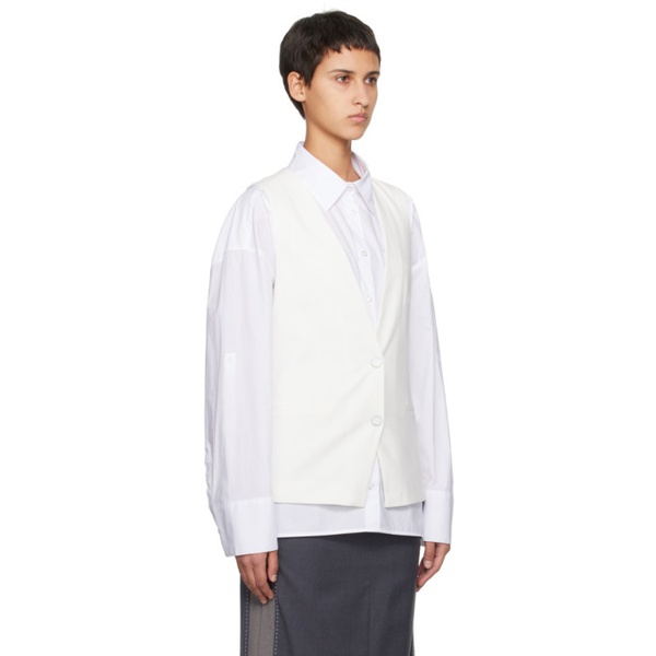  리메인 비르게르 크리스텐센 REMAIN Birger Christensen White Plunging Vest 241985F068001