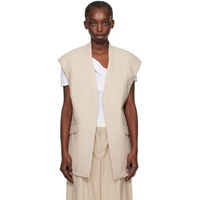 리메인 비르게르 크리스텐센 REMAIN Birger Christensen Beige Oversized Vest 241985F068005