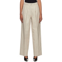 리메인 비르게르 크리스텐센 REMAIN Birger Christensen Beige Belted Trousers 232985F087006