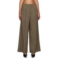 리메인 비르게르 크리스텐센 REMAIN Birger Christensen Brown Wide Trousers 232985F087000