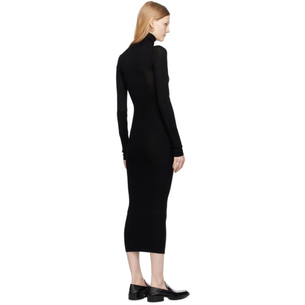  리메인 비르게르 크리스텐센 REMAIN Birger Christensen Black Sheer Maxi Dress 232985F055001