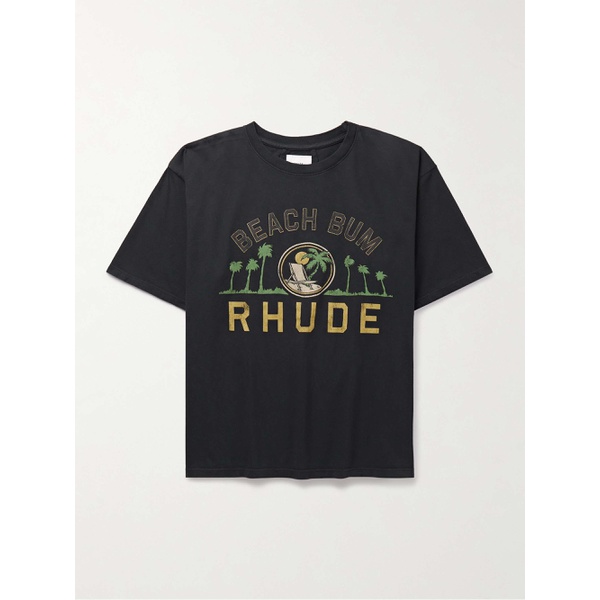  루드 RHUDE Palmera Logo-Print Cotton-Jersey T-Shirt 1647597323606996