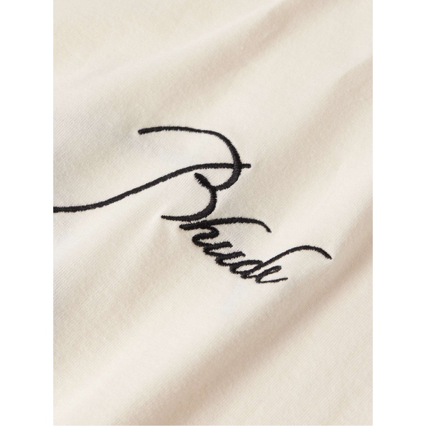  루드 RHUDE Logo-Embroidered Colour-Block Cotton-Jersey T-Shirt 1647597323629018
