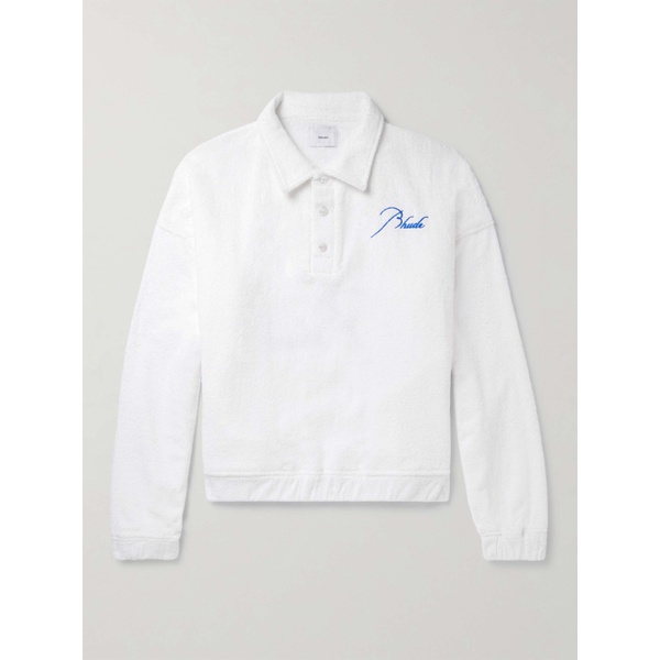  루드 RHUDE Logo-Embroidered Cotton-Terry Polo Shirt 1647597323606575