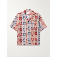 루드 RHUDE Voyage Camp-Collar Printed Silk-Twill Shirt 1647597327768199