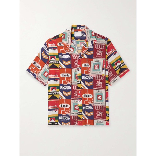  루드 RHUDE Cigaretta Camp-Collar Printed Silk-Twill Shirt 1647597323606407
