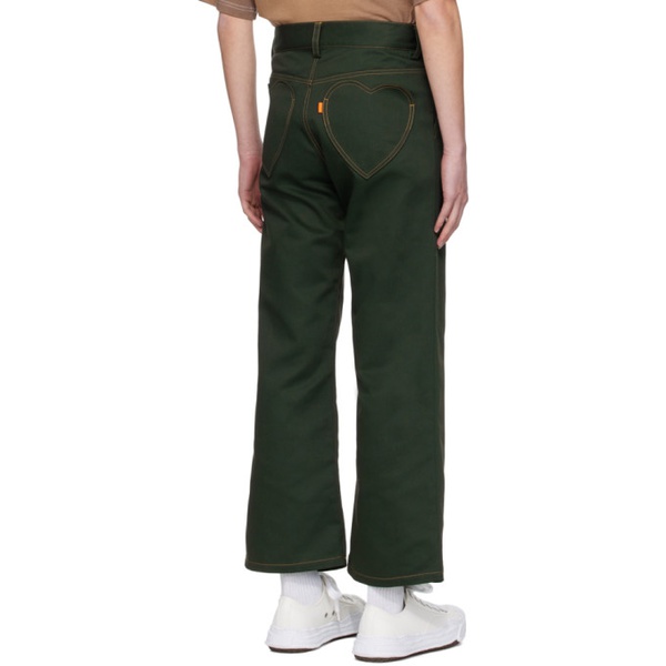  RICE NINE TEN Green Lovely Trousers 241223M191000