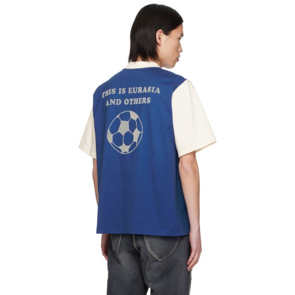  RICE NINE TEN Blue Switching T-Shirt 241223M213002