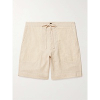 RICHARD JAMES Straight-Leg Striped Linen and Wool-Blend Drawstring Shorts 1647597310402212
