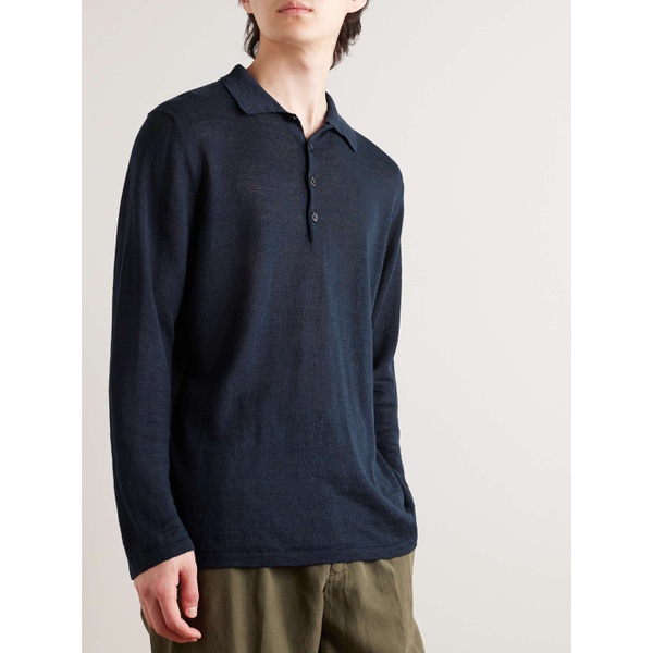  RICHARD JAMES Slim-Fit Linen Polo Shirt 1647597338580722