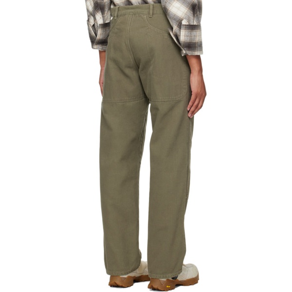  로아 ROA Khaki Panel Trousers 241204F069001