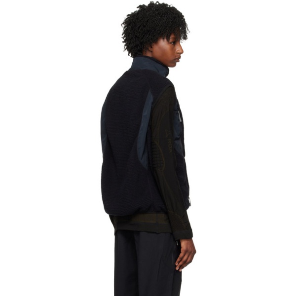 로아 ROA Black Two-Way Zip Vest 231204F097001