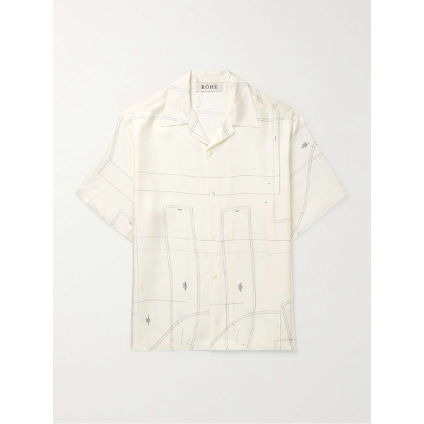  ROEHE Camp-Collar Printed Silk-Twill Shirt 1647597327683586
