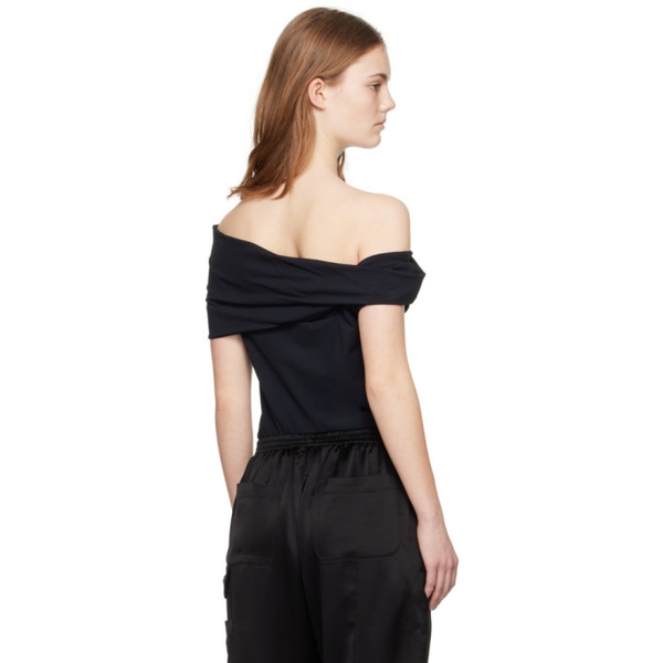  ROEhe Black Off-The-Shoulder Camisole 241144F111020