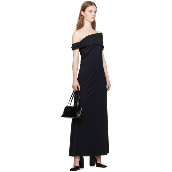  ROEhe Black Off-The-Shoulder Maxi Dress 241144F055016