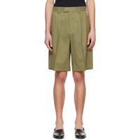 ROEhe Green Pleated Shorts 241144M193000