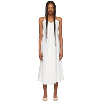 ROEhe White Strap Midi Dress 241144F054018