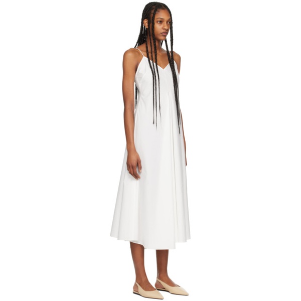  ROEhe White Strap Midi Dress 241144F054018