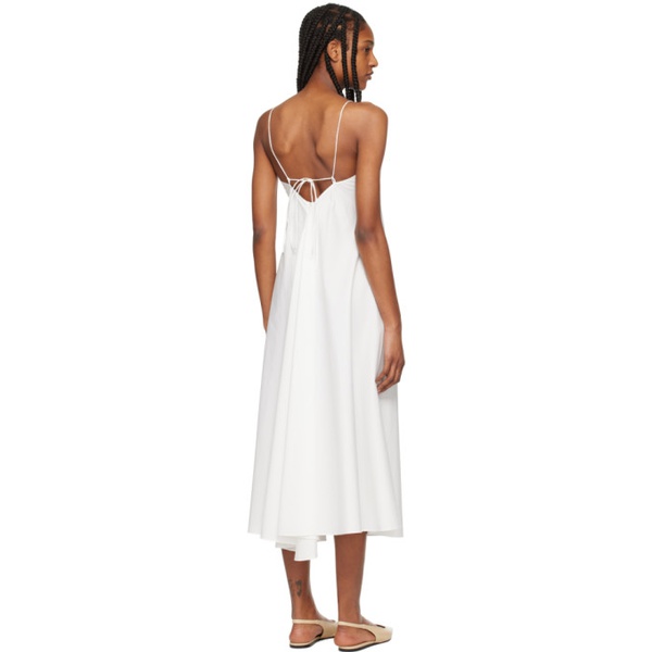  ROEhe White Strap Midi Dress 241144F054018