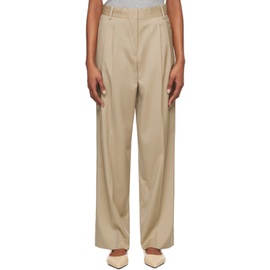 ROEhe Beige Pleated Trousers 241144F087035