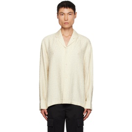 ROEhe 오프화이트 Off-White Patchwork Shirt 232144M192004
