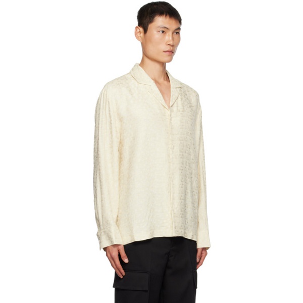  ROEhe 오프화이트 Off-White Patchwork Shirt 232144M192004