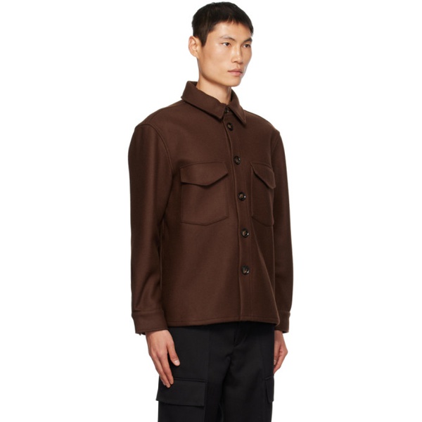  ROEhe Brown Button-Up Shirt 232144M192006