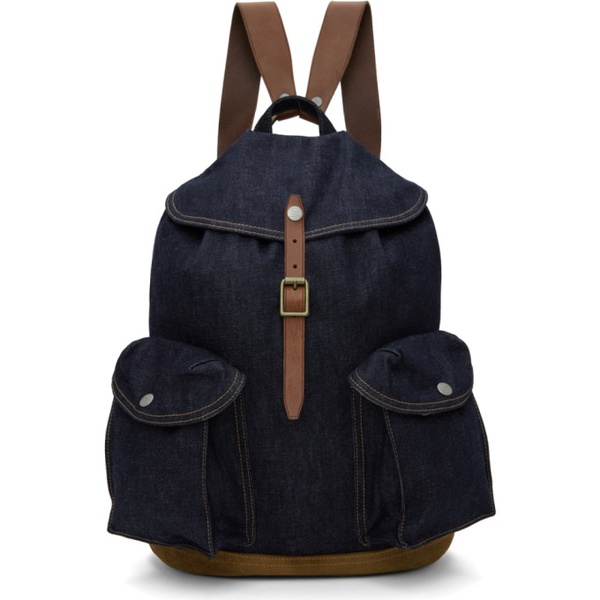  RRL Indigo Denim Rucksack Backpack 241435M166000