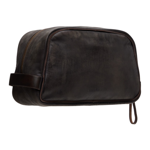  RRL Brown Leather Travel Pouch 241435M171002