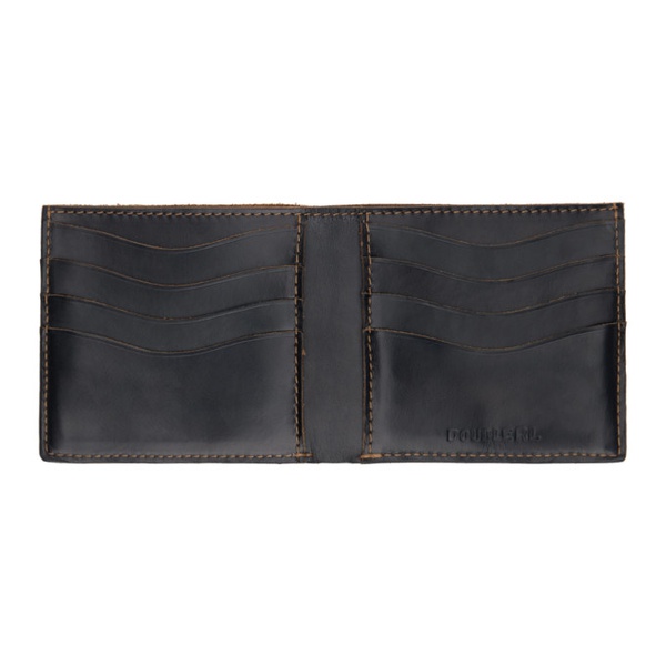  RRL Black Leather Billfold Wallet 241435M164000