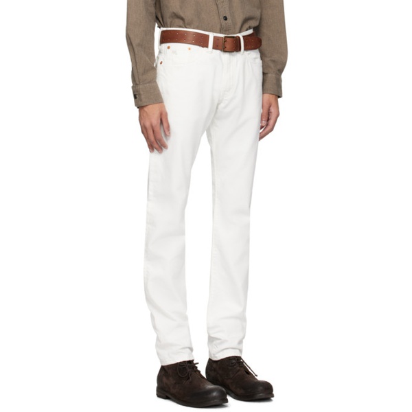  RRL White Slim-Fit Jeans 241435M186001